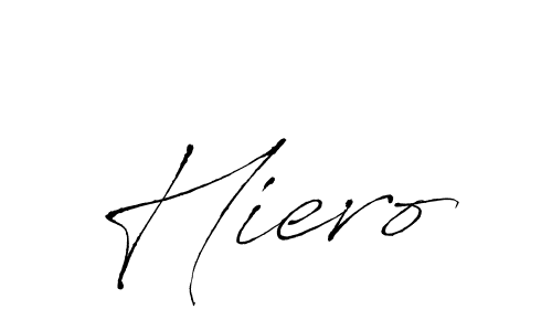 Design your own signature with our free online signature maker. With this signature software, you can create a handwritten (Antro_Vectra) signature for name Hiero. Hiero signature style 6 images and pictures png