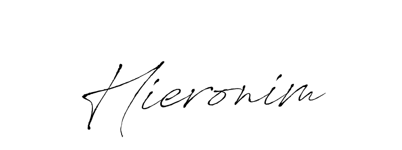 Make a beautiful signature design for name Hieronim. With this signature (Antro_Vectra) style, you can create a handwritten signature for free. Hieronim signature style 6 images and pictures png