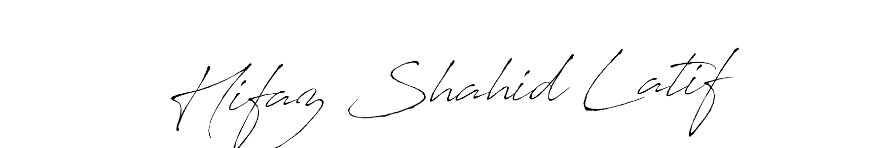 How to make Hifaz Shahid Latif signature? Antro_Vectra is a professional autograph style. Create handwritten signature for Hifaz Shahid Latif name. Hifaz Shahid Latif signature style 6 images and pictures png