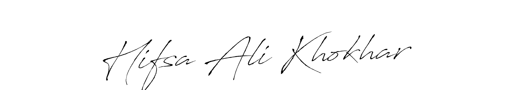 Make a short Hifsa Ali Khokhar signature style. Manage your documents anywhere anytime using Antro_Vectra. Create and add eSignatures, submit forms, share and send files easily. Hifsa Ali Khokhar signature style 6 images and pictures png