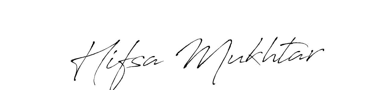Hifsa Mukhtar stylish signature style. Best Handwritten Sign (Antro_Vectra) for my name. Handwritten Signature Collection Ideas for my name Hifsa Mukhtar. Hifsa Mukhtar signature style 6 images and pictures png
