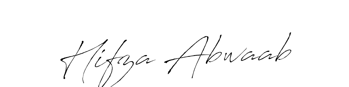 Make a beautiful signature design for name Hifza Abwaab. With this signature (Antro_Vectra) style, you can create a handwritten signature for free. Hifza Abwaab signature style 6 images and pictures png