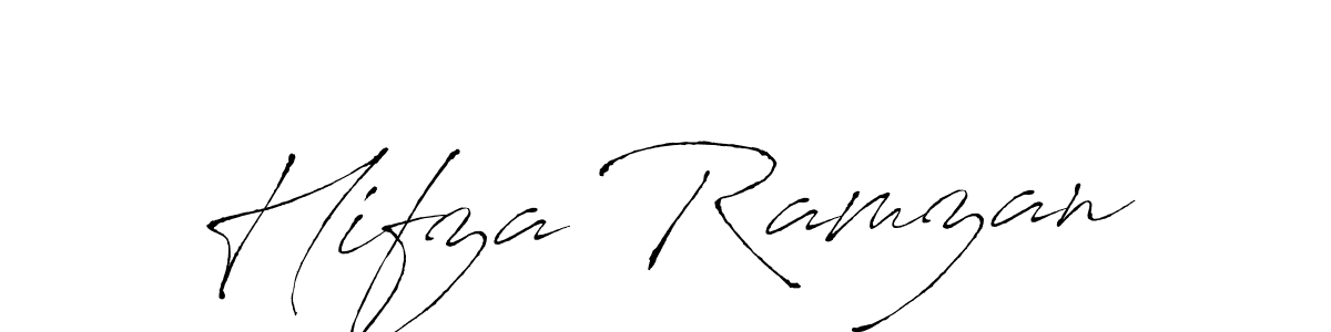 Make a beautiful signature design for name Hifza Ramzan. With this signature (Antro_Vectra) style, you can create a handwritten signature for free. Hifza Ramzan signature style 6 images and pictures png