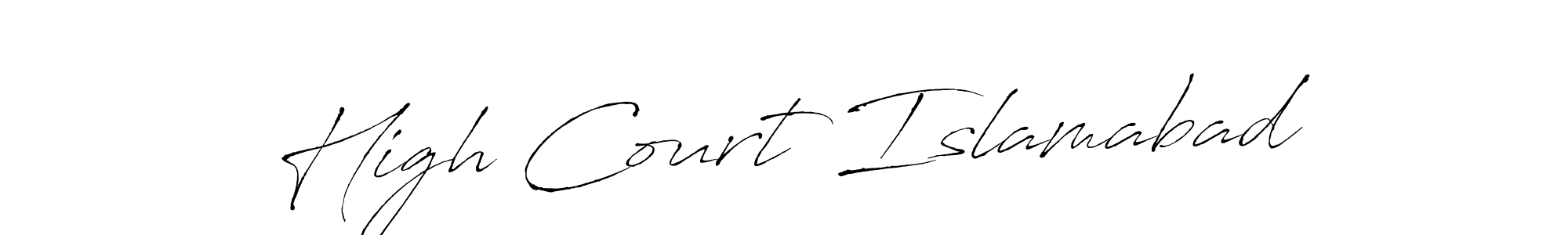 Make a beautiful signature design for name High Court Islamabad. With this signature (Antro_Vectra) style, you can create a handwritten signature for free. High Court Islamabad signature style 6 images and pictures png