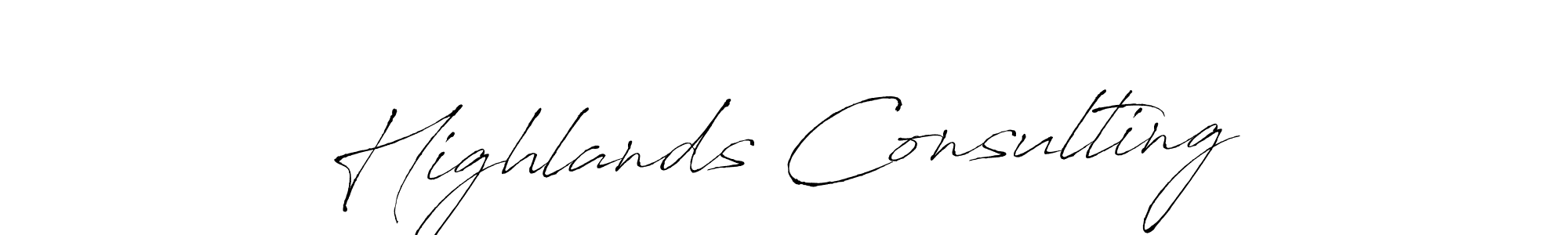 Also You can easily find your signature by using the search form. We will create Highlands Consulting name handwritten signature images for you free of cost using Antro_Vectra sign style. Highlands Consulting signature style 6 images and pictures png