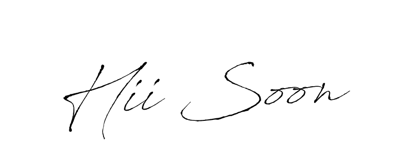 You should practise on your own different ways (Antro_Vectra) to write your name (Hii Soon) in signature. don't let someone else do it for you. Hii Soon signature style 6 images and pictures png