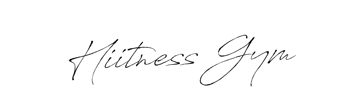 How to make Hiitness Gym signature? Antro_Vectra is a professional autograph style. Create handwritten signature for Hiitness Gym name. Hiitness Gym signature style 6 images and pictures png