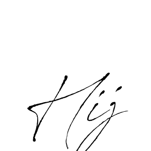 if you are searching for the best signature style for your name Hij. so please give up your signature search. here we have designed multiple signature styles  using Antro_Vectra. Hij signature style 6 images and pictures png