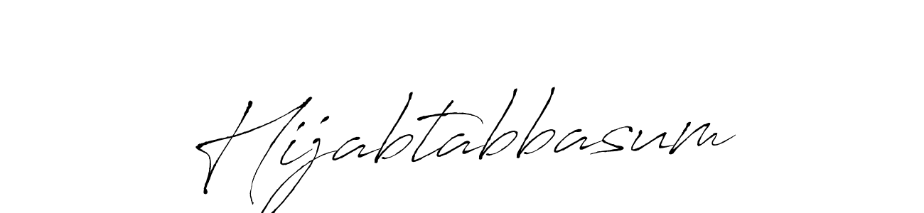 Use a signature maker to create a handwritten signature online. With this signature software, you can design (Antro_Vectra) your own signature for name Hijabtabbasum. Hijabtabbasum signature style 6 images and pictures png