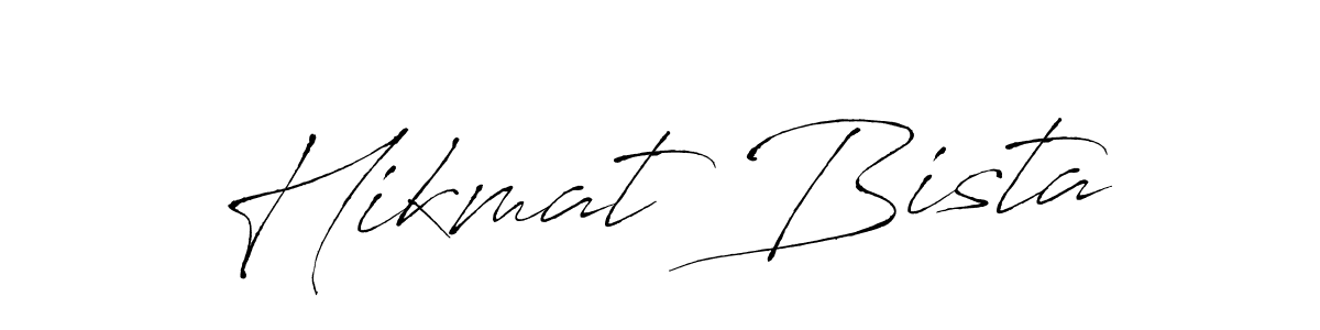 Antro_Vectra is a professional signature style that is perfect for those who want to add a touch of class to their signature. It is also a great choice for those who want to make their signature more unique. Get Hikmat Bista name to fancy signature for free. Hikmat Bista signature style 6 images and pictures png