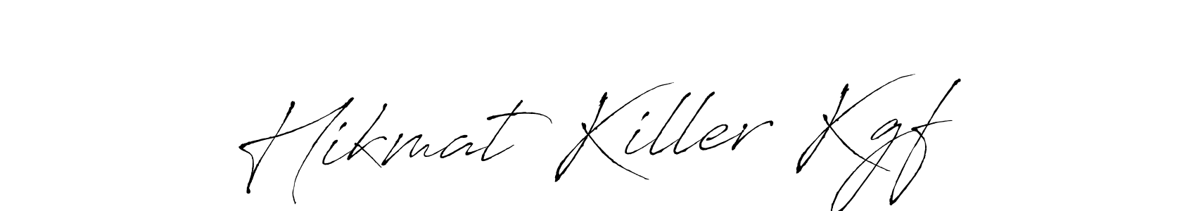 How to make Hikmat Killer Kgf signature? Antro_Vectra is a professional autograph style. Create handwritten signature for Hikmat Killer Kgf name. Hikmat Killer Kgf signature style 6 images and pictures png
