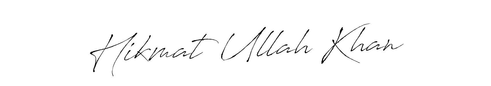 You should practise on your own different ways (Antro_Vectra) to write your name (Hikmat Ullah Khan) in signature. don't let someone else do it for you. Hikmat Ullah Khan signature style 6 images and pictures png