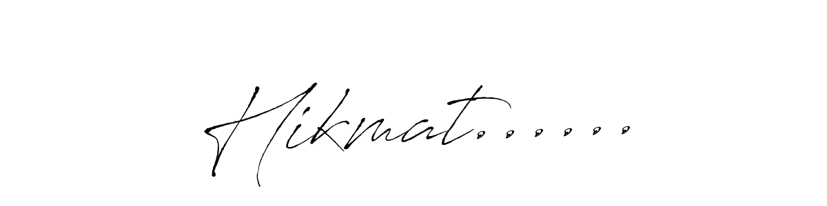 Make a beautiful signature design for name Hikmat....... With this signature (Antro_Vectra) style, you can create a handwritten signature for free. Hikmat...... signature style 6 images and pictures png