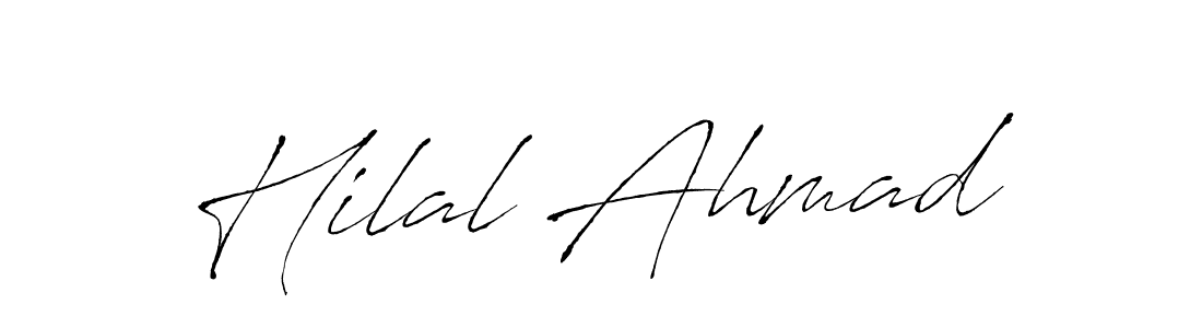 How to make Hilal Ahmad name signature. Use Antro_Vectra style for creating short signs online. This is the latest handwritten sign. Hilal Ahmad signature style 6 images and pictures png