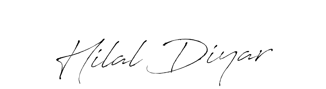 Make a beautiful signature design for name Hilal Diyar. With this signature (Antro_Vectra) style, you can create a handwritten signature for free. Hilal Diyar signature style 6 images and pictures png