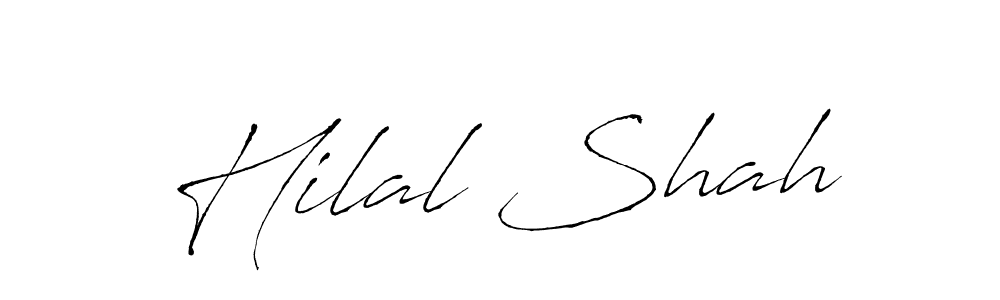 Make a beautiful signature design for name Hilal Shah. With this signature (Antro_Vectra) style, you can create a handwritten signature for free. Hilal Shah signature style 6 images and pictures png
