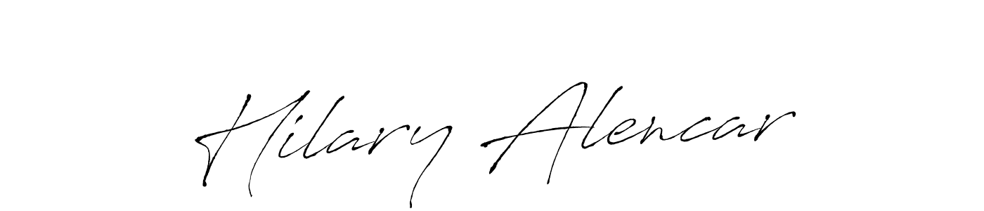 Create a beautiful signature design for name Hilary Alencar. With this signature (Antro_Vectra) fonts, you can make a handwritten signature for free. Hilary Alencar signature style 6 images and pictures png