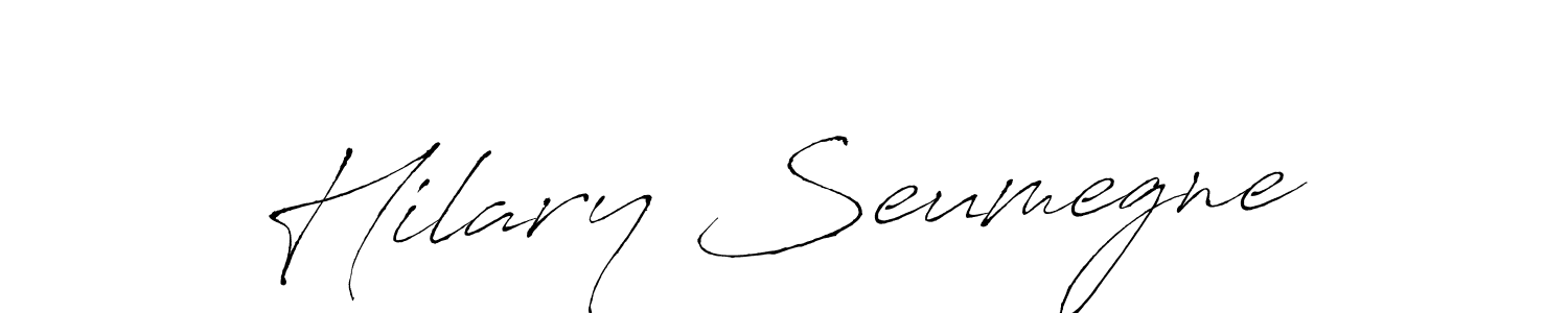 Hilary Seumegne stylish signature style. Best Handwritten Sign (Antro_Vectra) for my name. Handwritten Signature Collection Ideas for my name Hilary Seumegne. Hilary Seumegne signature style 6 images and pictures png