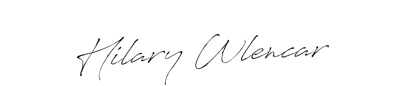 Also You can easily find your signature by using the search form. We will create Hilary Wlencar name handwritten signature images for you free of cost using Antro_Vectra sign style. Hilary Wlencar signature style 6 images and pictures png