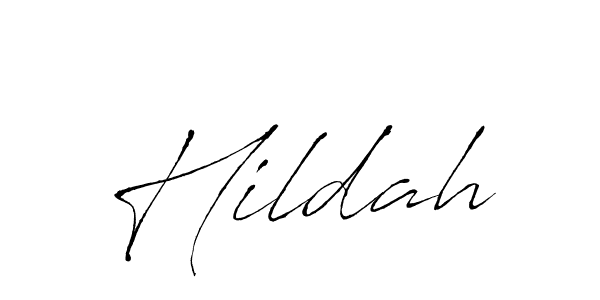 Create a beautiful signature design for name Hildah. With this signature (Antro_Vectra) fonts, you can make a handwritten signature for free. Hildah signature style 6 images and pictures png