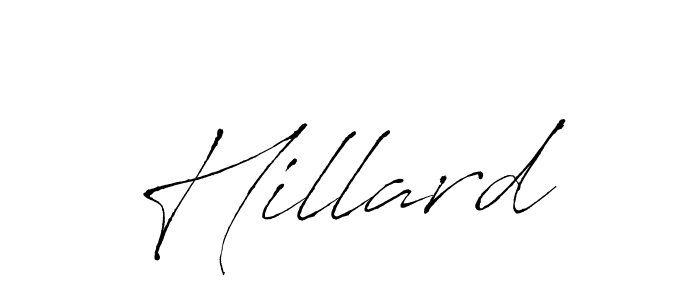 Design your own signature with our free online signature maker. With this signature software, you can create a handwritten (Antro_Vectra) signature for name Hillard. Hillard signature style 6 images and pictures png