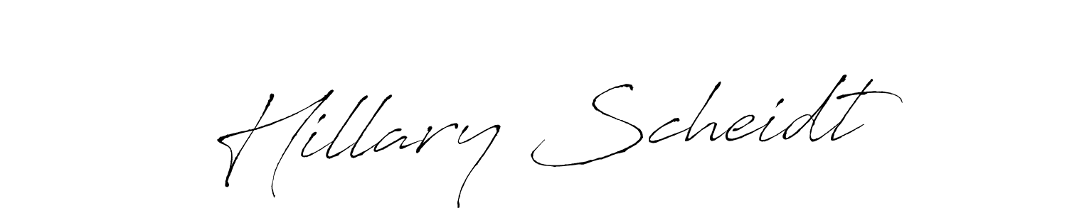 How to make Hillary Scheidt name signature. Use Antro_Vectra style for creating short signs online. This is the latest handwritten sign. Hillary Scheidt signature style 6 images and pictures png