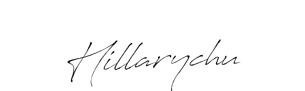 How to make Hillarychu signature? Antro_Vectra is a professional autograph style. Create handwritten signature for Hillarychu name. Hillarychu signature style 6 images and pictures png