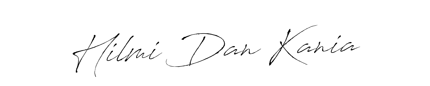 You can use this online signature creator to create a handwritten signature for the name Hilmi Dan Kania. This is the best online autograph maker. Hilmi Dan Kania signature style 6 images and pictures png