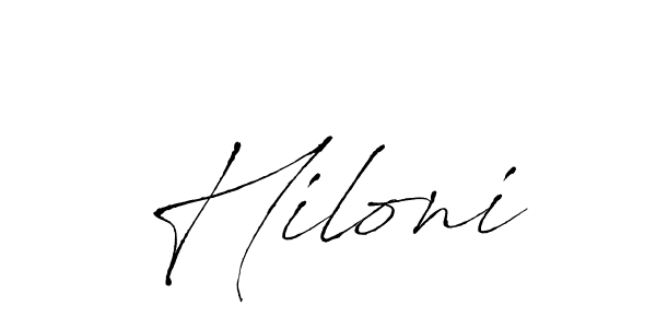 How to make Hiloni signature? Antro_Vectra is a professional autograph style. Create handwritten signature for Hiloni name. Hiloni signature style 6 images and pictures png