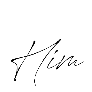 Use a signature maker to create a handwritten signature online. With this signature software, you can design (Antro_Vectra) your own signature for name Him. Him signature style 6 images and pictures png