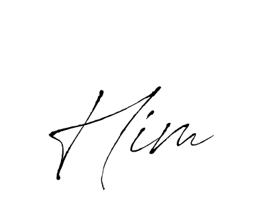 The best way (Antro_Vectra) to make a short signature is to pick only two or three words in your name. The name Him  include a total of six letters. For converting this name. Him  signature style 6 images and pictures png