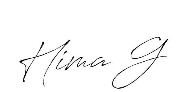 Design your own signature with our free online signature maker. With this signature software, you can create a handwritten (Antro_Vectra) signature for name Hima G. Hima G signature style 6 images and pictures png