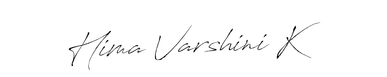 This is the best signature style for the Hima Varshini K name. Also you like these signature font (Antro_Vectra). Mix name signature. Hima Varshini K signature style 6 images and pictures png