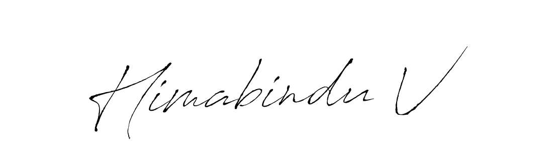 Make a beautiful signature design for name Himabindu V. With this signature (Antro_Vectra) style, you can create a handwritten signature for free. Himabindu V signature style 6 images and pictures png