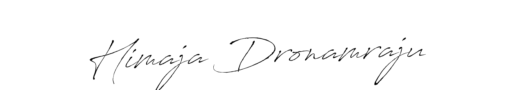 How to make Himaja Dronamraju name signature. Use Antro_Vectra style for creating short signs online. This is the latest handwritten sign. Himaja Dronamraju signature style 6 images and pictures png