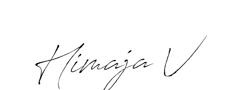 Himaja V stylish signature style. Best Handwritten Sign (Antro_Vectra) for my name. Handwritten Signature Collection Ideas for my name Himaja V. Himaja V signature style 6 images and pictures png