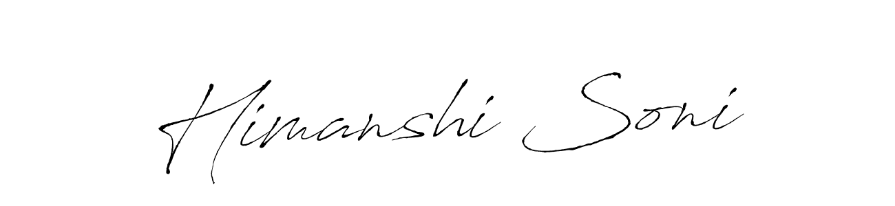 Make a beautiful signature design for name Himanshi Soni. With this signature (Antro_Vectra) style, you can create a handwritten signature for free. Himanshi Soni signature style 6 images and pictures png