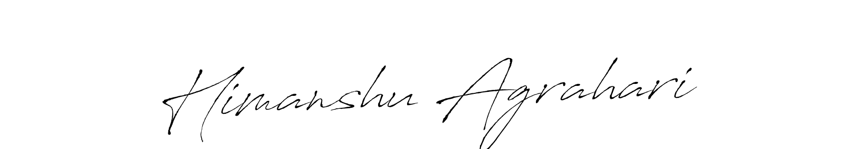 How to make Himanshu Agrahari name signature. Use Antro_Vectra style for creating short signs online. This is the latest handwritten sign. Himanshu Agrahari signature style 6 images and pictures png