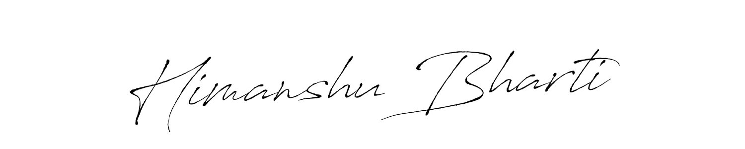 Make a beautiful signature design for name Himanshu Bharti. With this signature (Antro_Vectra) style, you can create a handwritten signature for free. Himanshu Bharti signature style 6 images and pictures png