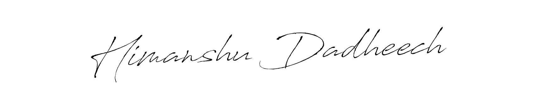 How to make Himanshu Dadheech name signature. Use Antro_Vectra style for creating short signs online. This is the latest handwritten sign. Himanshu Dadheech signature style 6 images and pictures png