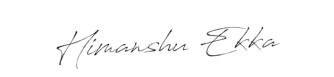 How to make Himanshu Ekka name signature. Use Antro_Vectra style for creating short signs online. This is the latest handwritten sign. Himanshu Ekka signature style 6 images and pictures png