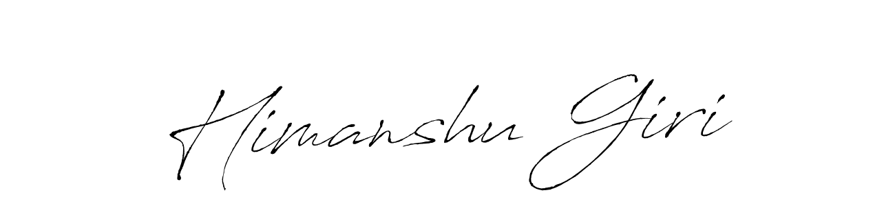 Create a beautiful signature design for name Himanshu Giri. With this signature (Antro_Vectra) fonts, you can make a handwritten signature for free. Himanshu Giri signature style 6 images and pictures png