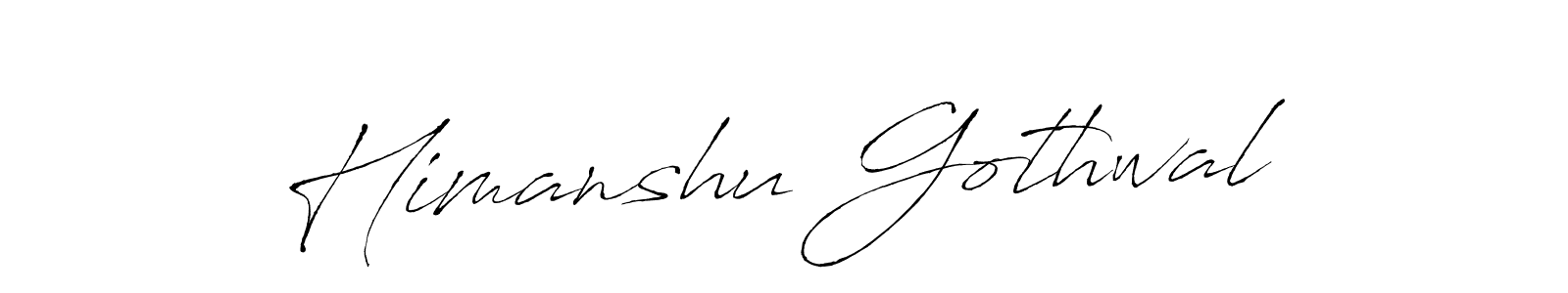 How to make Himanshu Gothwal name signature. Use Antro_Vectra style for creating short signs online. This is the latest handwritten sign. Himanshu Gothwal signature style 6 images and pictures png