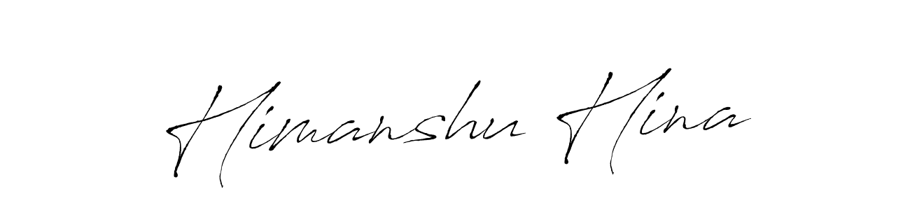 Himanshu Hina stylish signature style. Best Handwritten Sign (Antro_Vectra) for my name. Handwritten Signature Collection Ideas for my name Himanshu Hina. Himanshu Hina signature style 6 images and pictures png