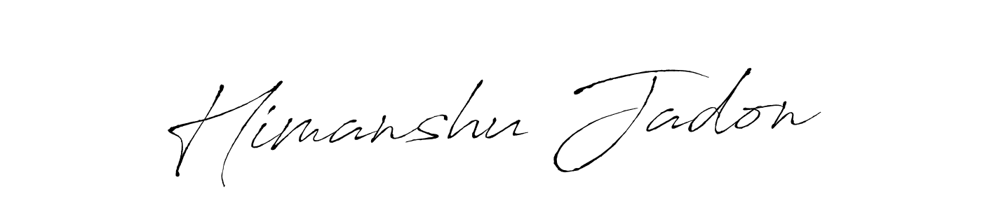 How to make Himanshu Jadon signature? Antro_Vectra is a professional autograph style. Create handwritten signature for Himanshu Jadon name. Himanshu Jadon signature style 6 images and pictures png