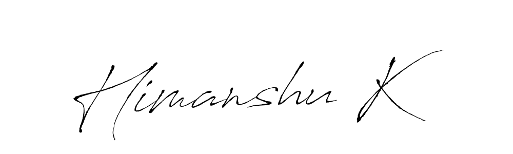 You should practise on your own different ways (Antro_Vectra) to write your name (Himanshu K) in signature. don't let someone else do it for you. Himanshu K signature style 6 images and pictures png