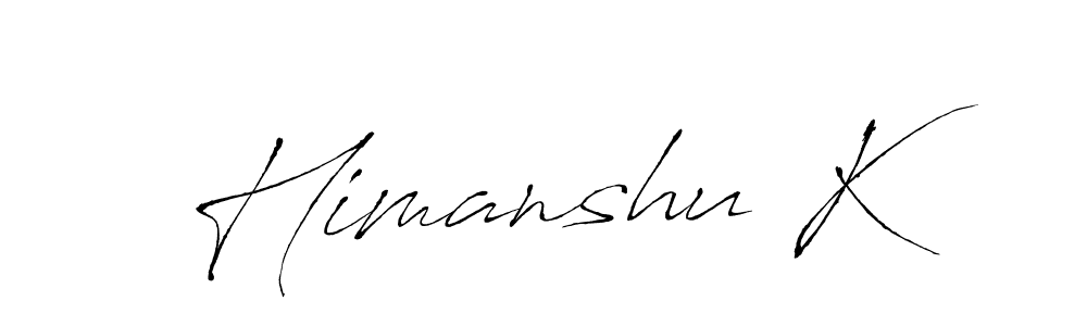 Also You can easily find your signature by using the search form. We will create Himanshu K name handwritten signature images for you free of cost using Antro_Vectra sign style. Himanshu K signature style 6 images and pictures png