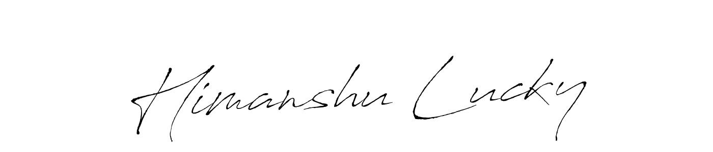 if you are searching for the best signature style for your name Himanshu Lucky. so please give up your signature search. here we have designed multiple signature styles  using Antro_Vectra. Himanshu Lucky signature style 6 images and pictures png