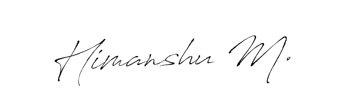 Design your own signature with our free online signature maker. With this signature software, you can create a handwritten (Antro_Vectra) signature for name Himanshu M.. Himanshu M. signature style 6 images and pictures png