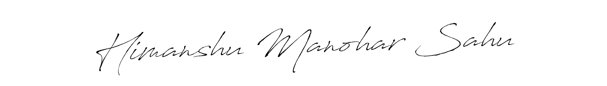 How to make Himanshu Manohar Sahu name signature. Use Antro_Vectra style for creating short signs online. This is the latest handwritten sign. Himanshu Manohar Sahu signature style 6 images and pictures png